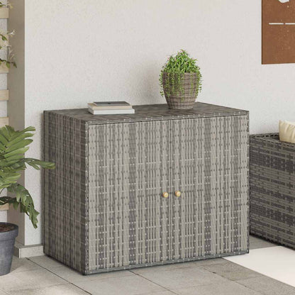 Garden Storage Cabinet 100X55.5X80 Cm Poly Rattan