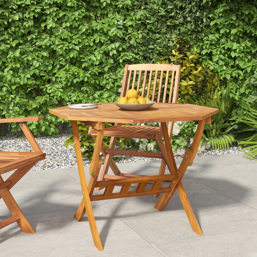 Folding Garden Table Solid Acacia Wood