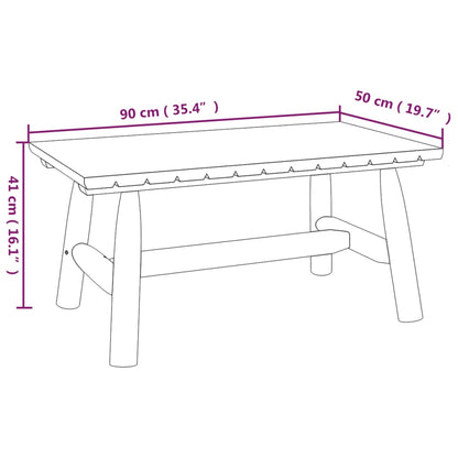 Coffee 35.4"X19.7"X16.1" Solid Wood Spruce