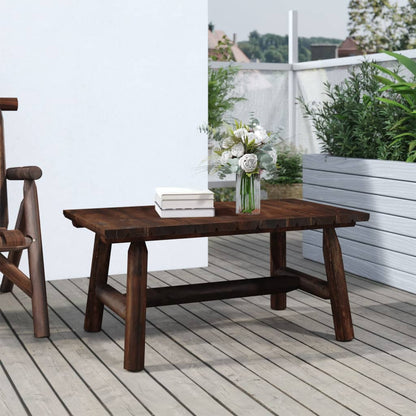 Coffee 35.4"X19.7"X16.1" Solid Wood Spruce