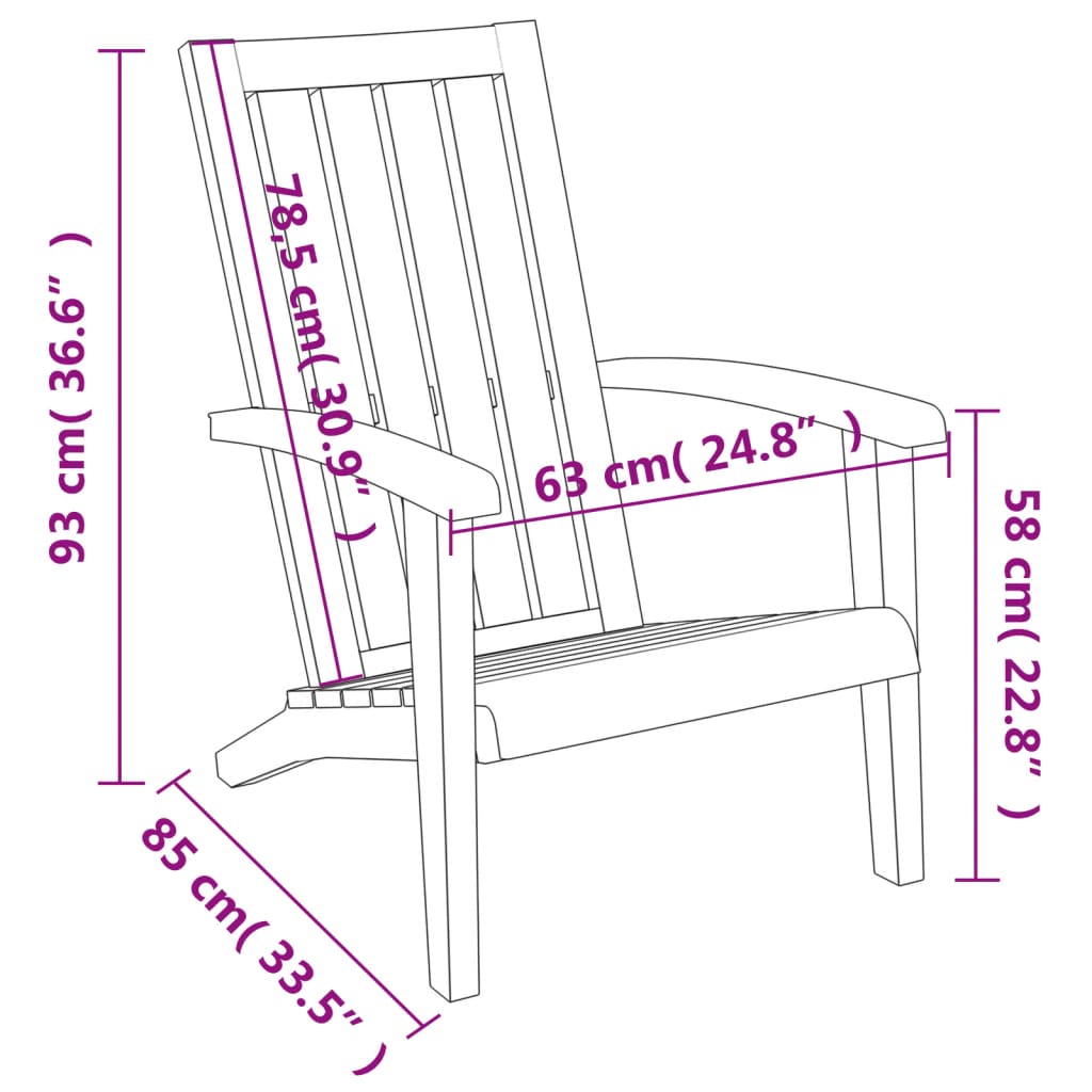 Garden Adirondack Chair | Set Of 2 | | Polypropylene (Pp)