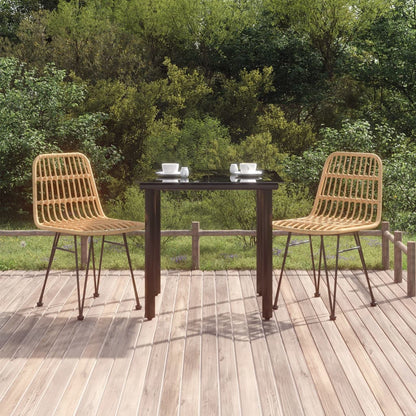 5 Piece Garden Dining Set Poly Rattan