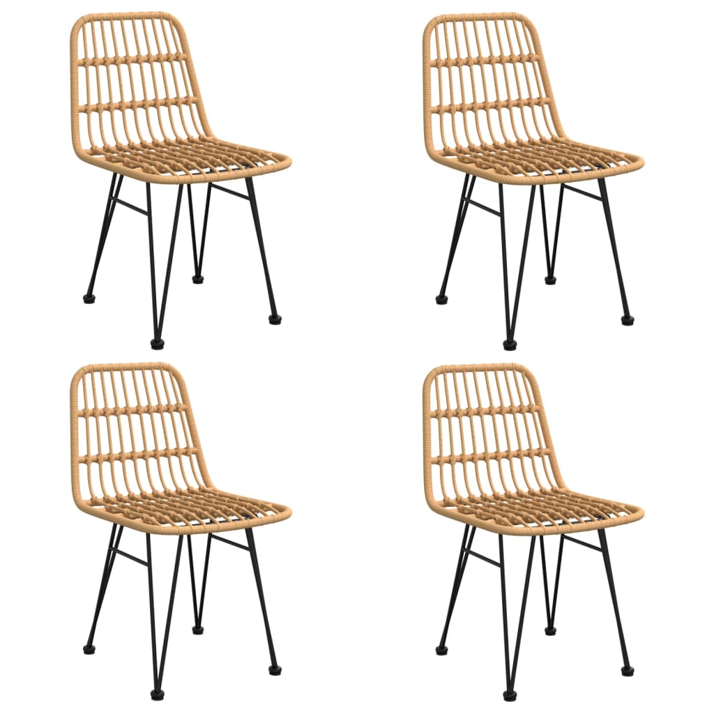 5 Piece Garden Dining Set Poly Rattan