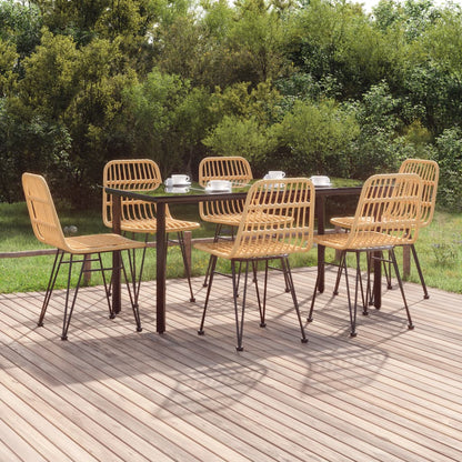 5 Piece Garden Dining Set Poly Rattan