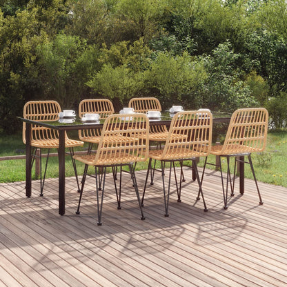 5 Piece Garden Dining Set Poly Rattan
