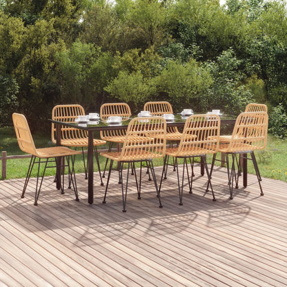 5 Piece Garden Dining Set Poly Rattan