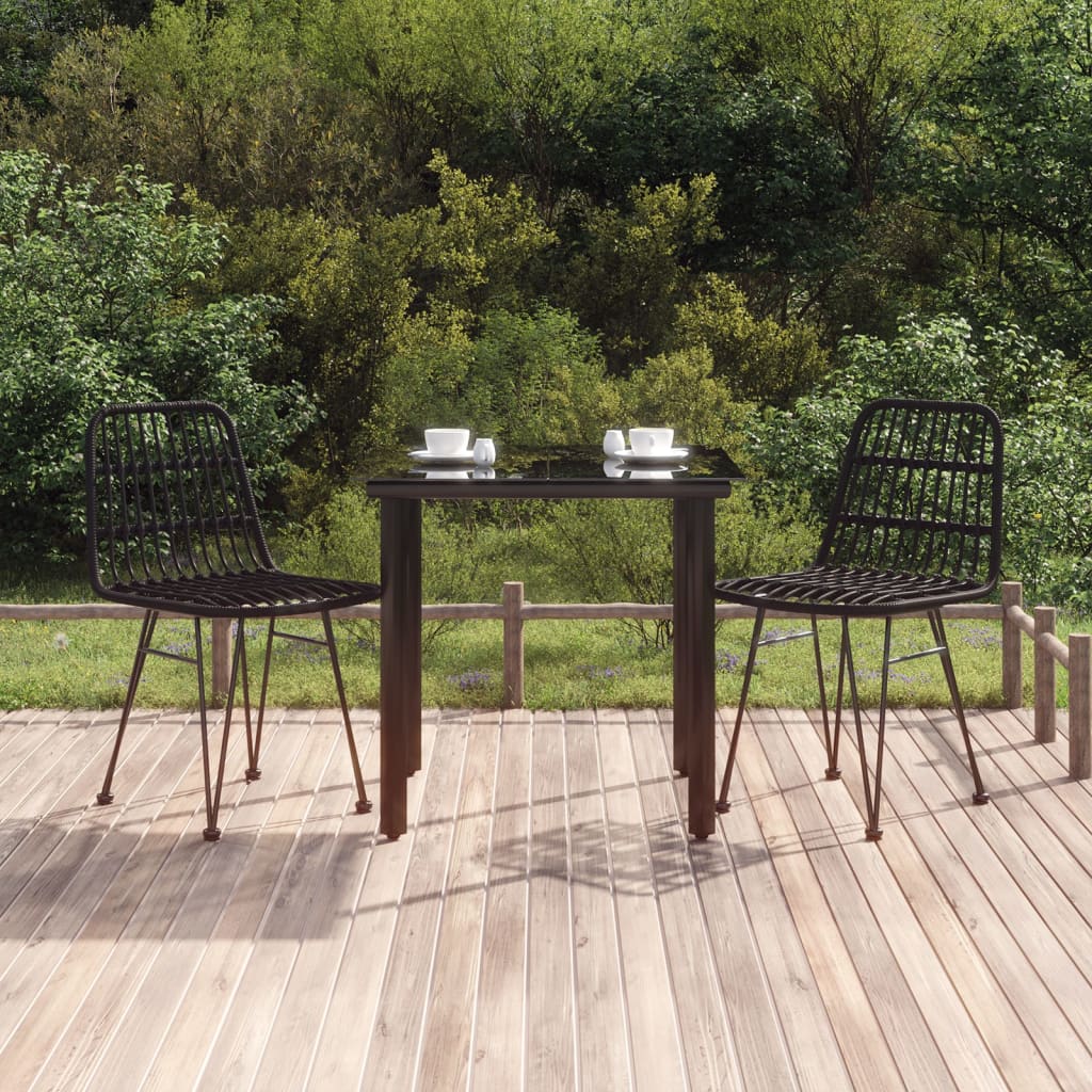 5 Piece Garden Dining Set Poly Rattan