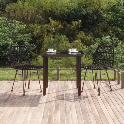 5 Piece Garden Dining Set Poly Rattan