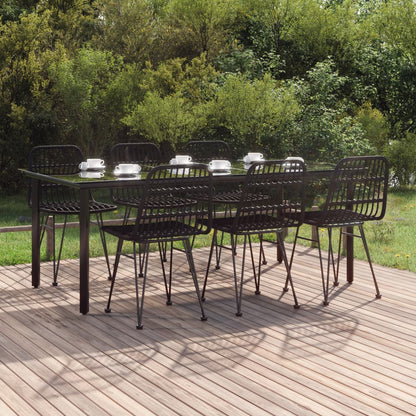 5 Piece Garden Dining Set Poly Rattan