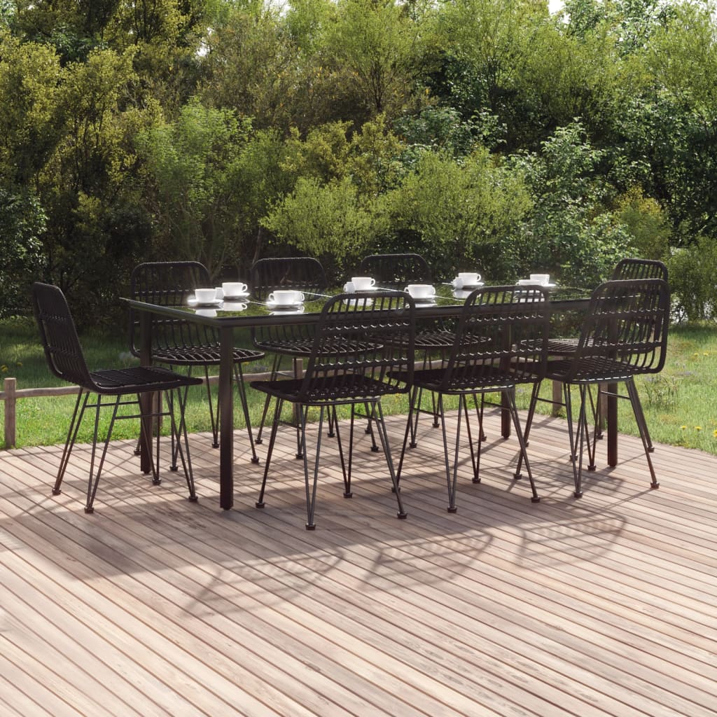 5 Piece Garden Dining Set Poly Rattan