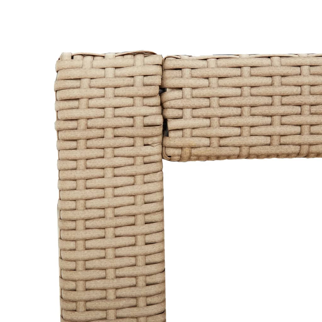 Patio Side Table With Wooden Top Poly Rattan