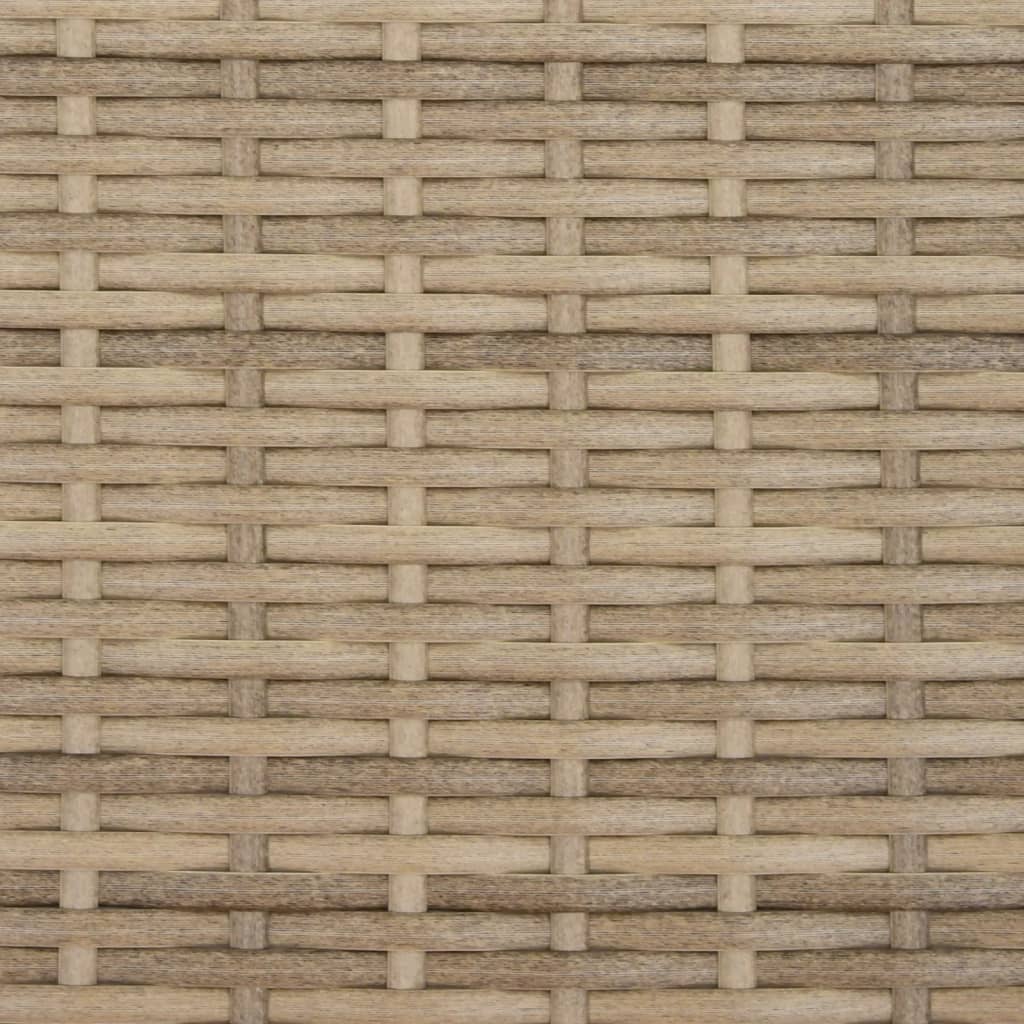 Double Sun Lounger With Canopy And Cushions Poly Rattan