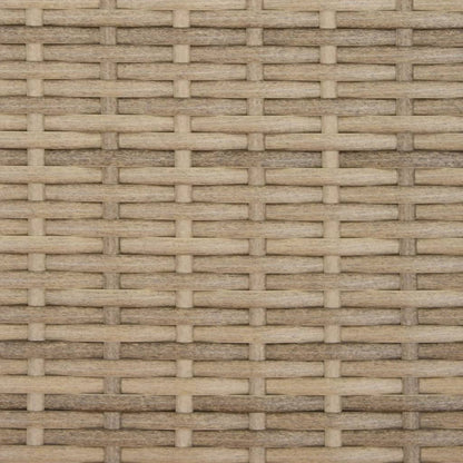 Double Sun Lounger With Canopy And Cushions Poly Rattan