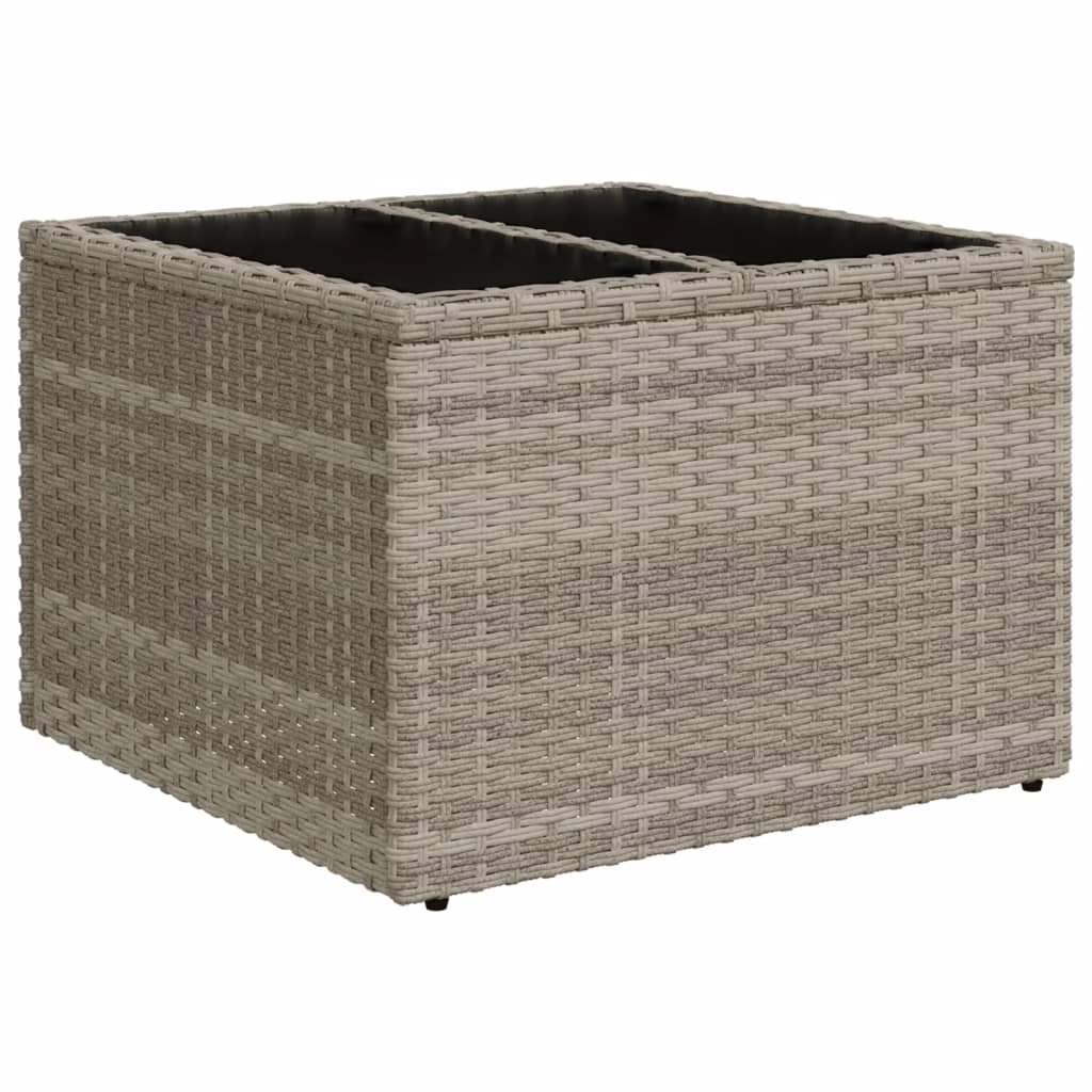 Garden Table With Top 55X55X37 Cm Poly Rattan