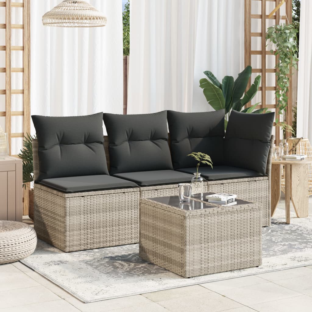 Garden Table With Top 55X55X37 Cm Poly Rattan