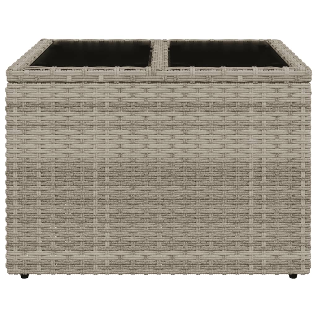 Garden Table With Top 55X55X37 Cm Poly Rattan