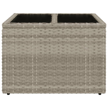 Garden Table With Top 55X55X37 Cm Poly Rattan