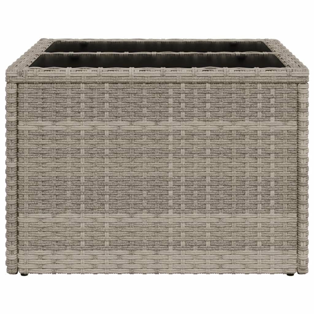 Garden Table With Top 55X55X37 Cm Poly Rattan