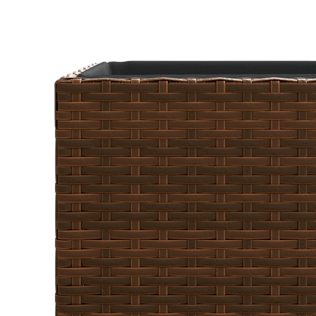 Garden Planters 3 Pcs Poly Rattan