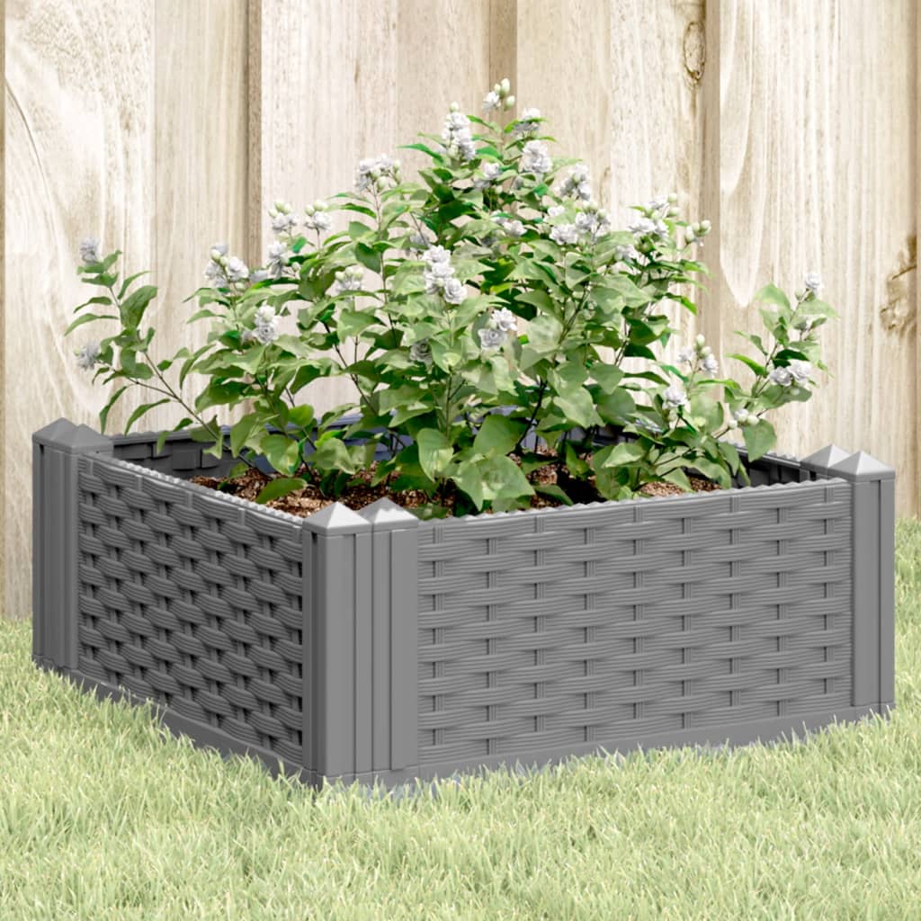 Garden Planter With Pegs 123.5X43.5X43.5 Cm Pp