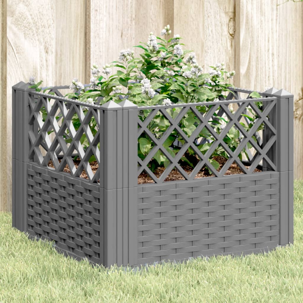 Garden Planter With Pegs 123.5X43.5X43.5 Cm Pp