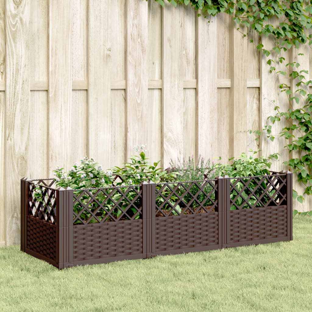 Garden Planter With Pegs 123.5X43.5X43.5 Cm Pp
