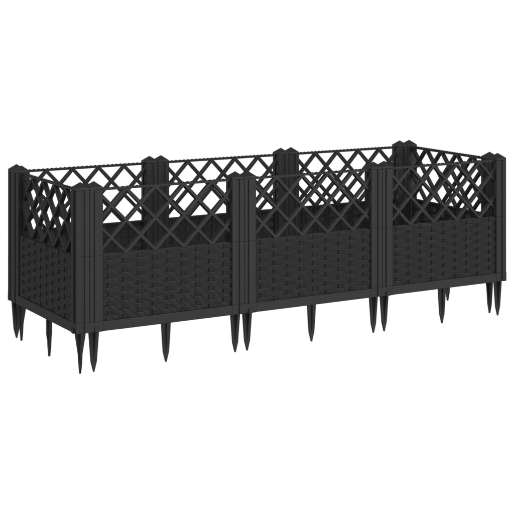 Garden Planter With Pegs 123.5X43.5X43.5 Cm Pp