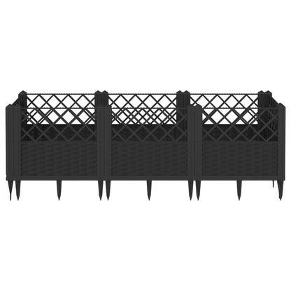 Garden Planter With Pegs 123.5X43.5X43.5 Cm Pp
