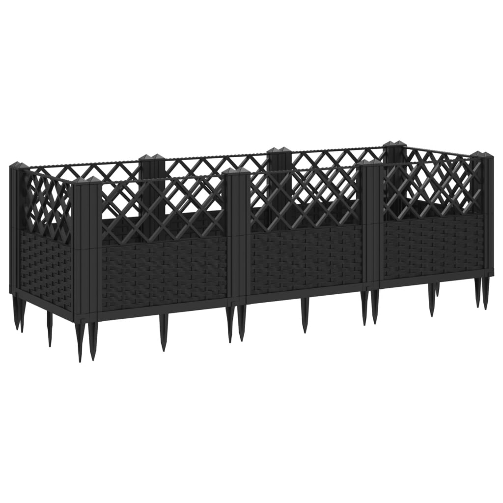 Garden Planter With Pegs 123.5X43.5X43.5 Cm Pp