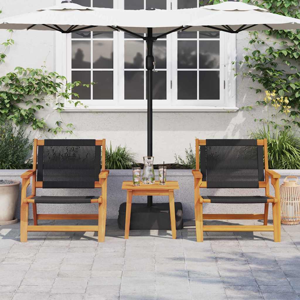 Garden Relax Chair 2 Pcs Solid Acacia Wood