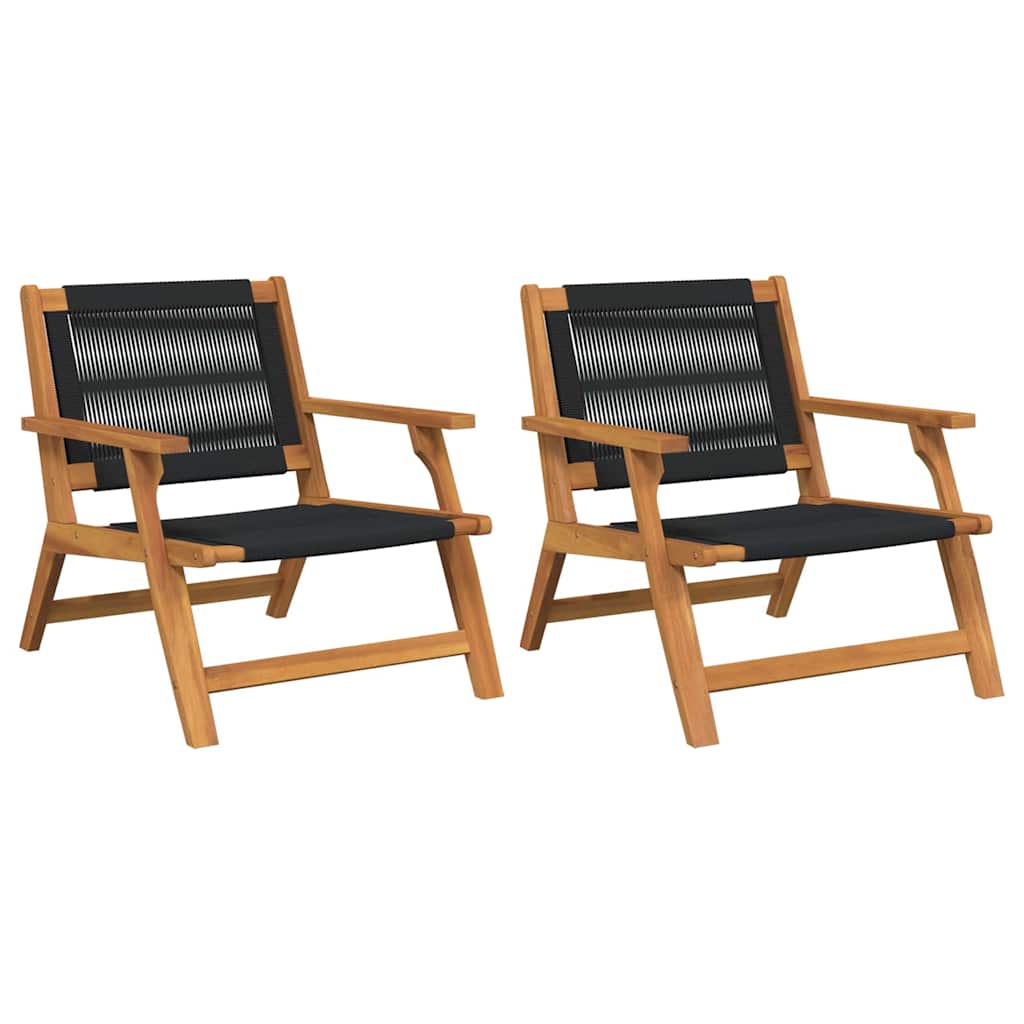Garden Relax Chair 2 Pcs Solid Acacia Wood
