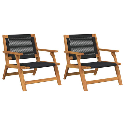 Garden Relax Chair 2 Pcs Solid Acacia Wood