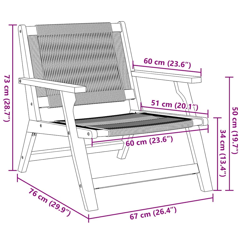 Garden Relax Chair 2 Pcs Solid Acacia Wood