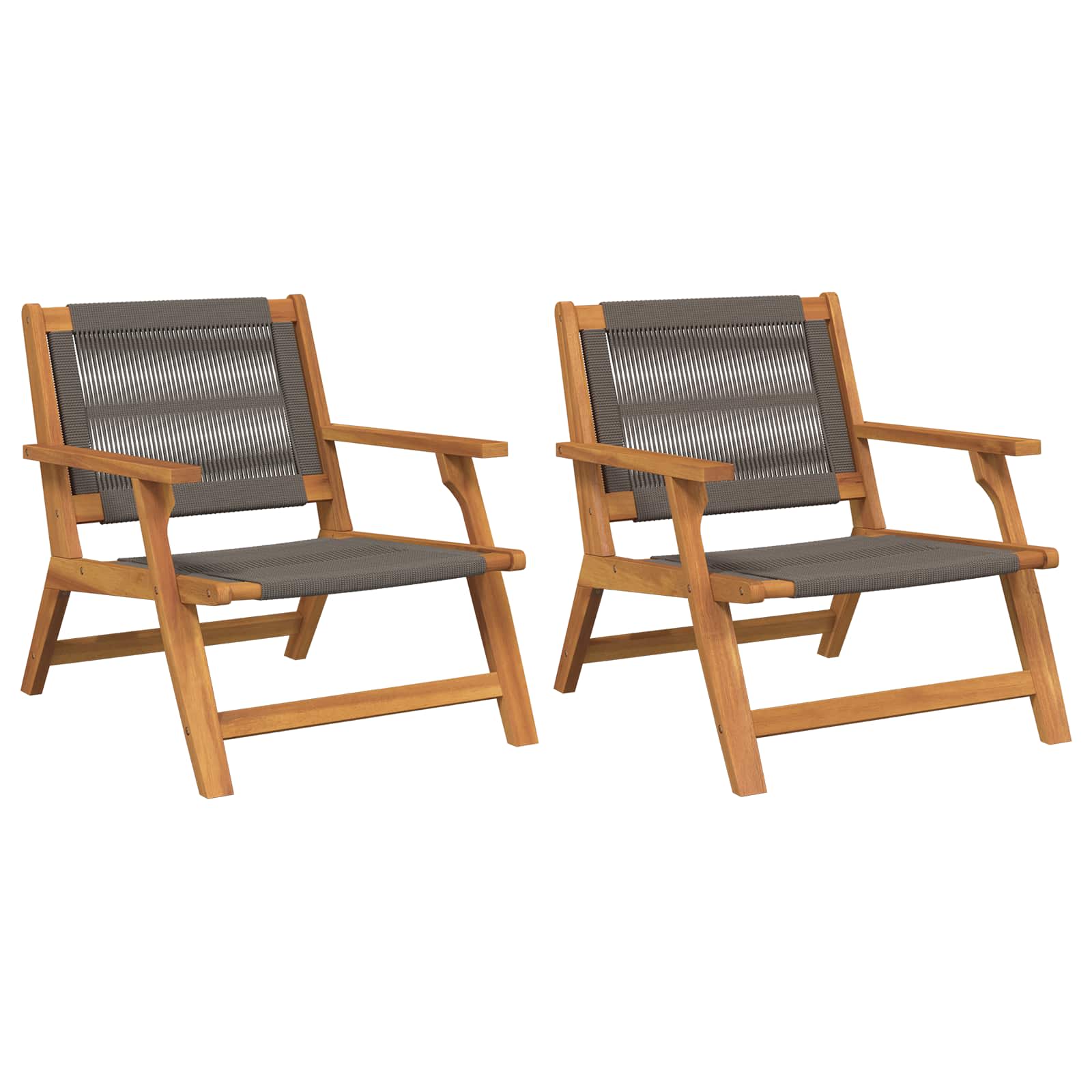 Garden Relax Chair 2 Pcs Solid Acacia Wood