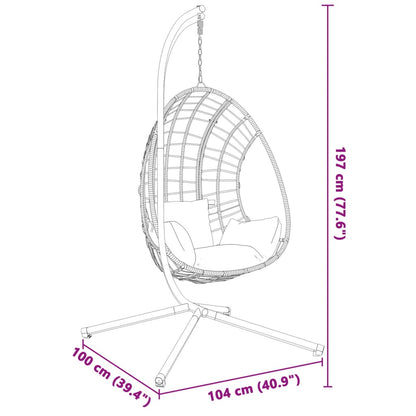 Hanging Egg Chair Stand Without Basket Steel