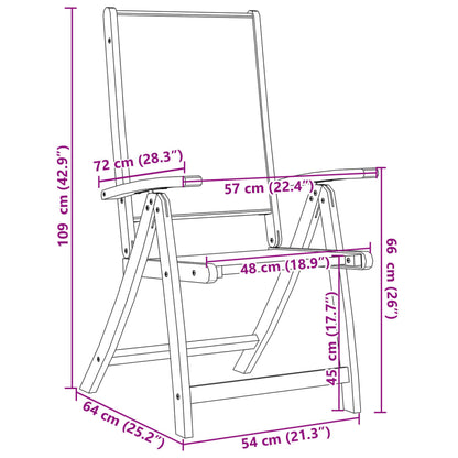 Folding Garden Chair | Set Of 2 |