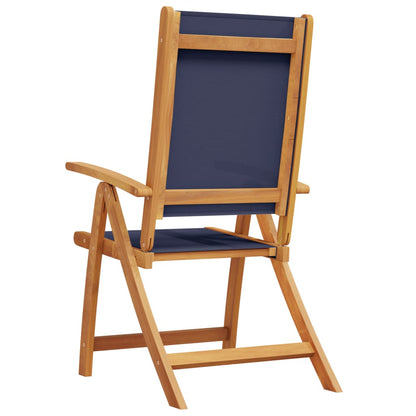Folding Garden Chair Set Of 2 Solid Acacia Wood, Textilene