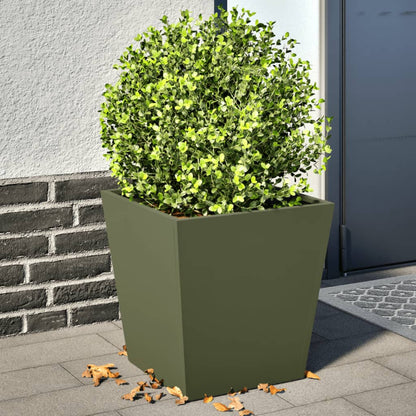 Garden Planter Olive Green Steel