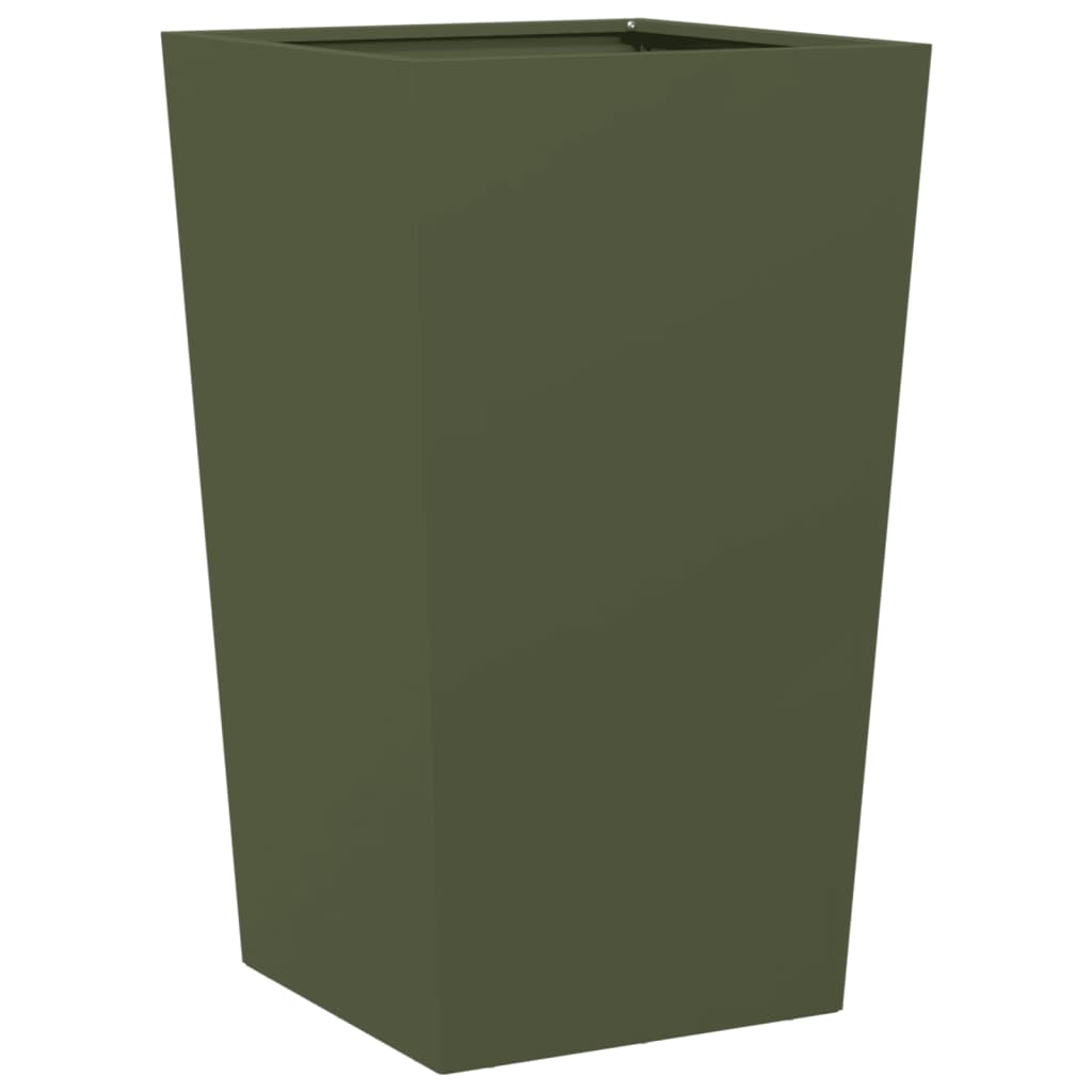 Garden Planter Olive Green Steel