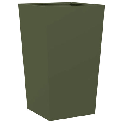 Garden Planter Olive Green Steel