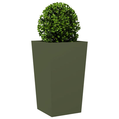 Garden Planter Olive Green Steel