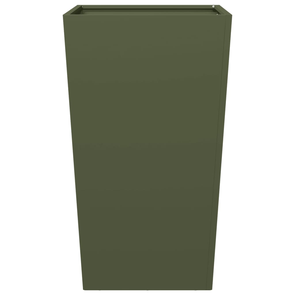 Garden Planter Olive Green Steel