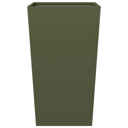 Garden Planter Olive Green Steel