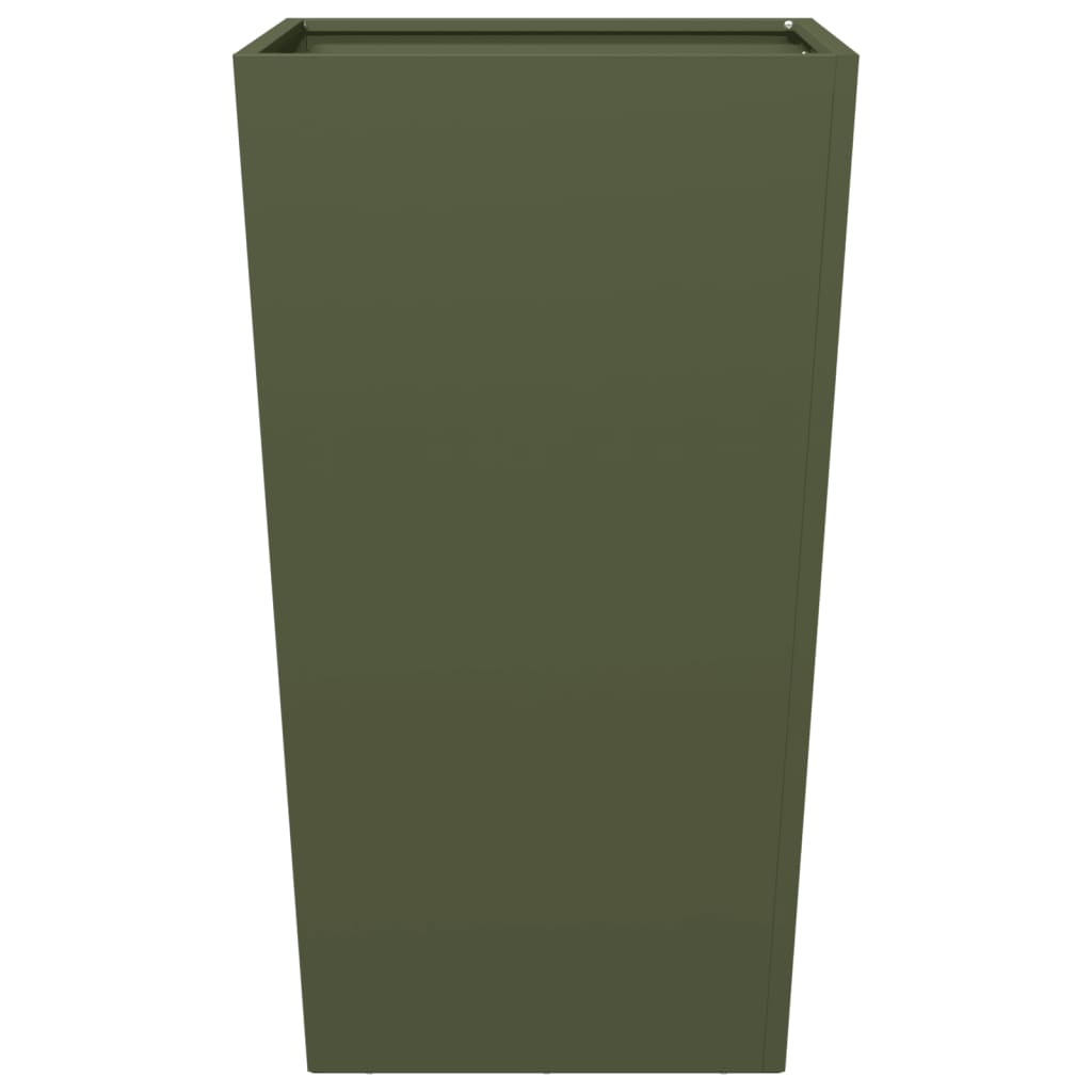 Garden Planter Olive Green Steel
