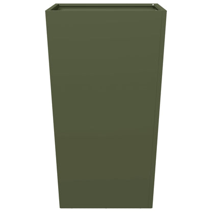 Garden Planter Olive Green Steel