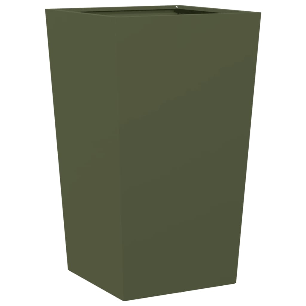 Garden Planter Olive Green Steel