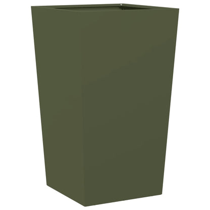 Garden Planter Olive Green Steel