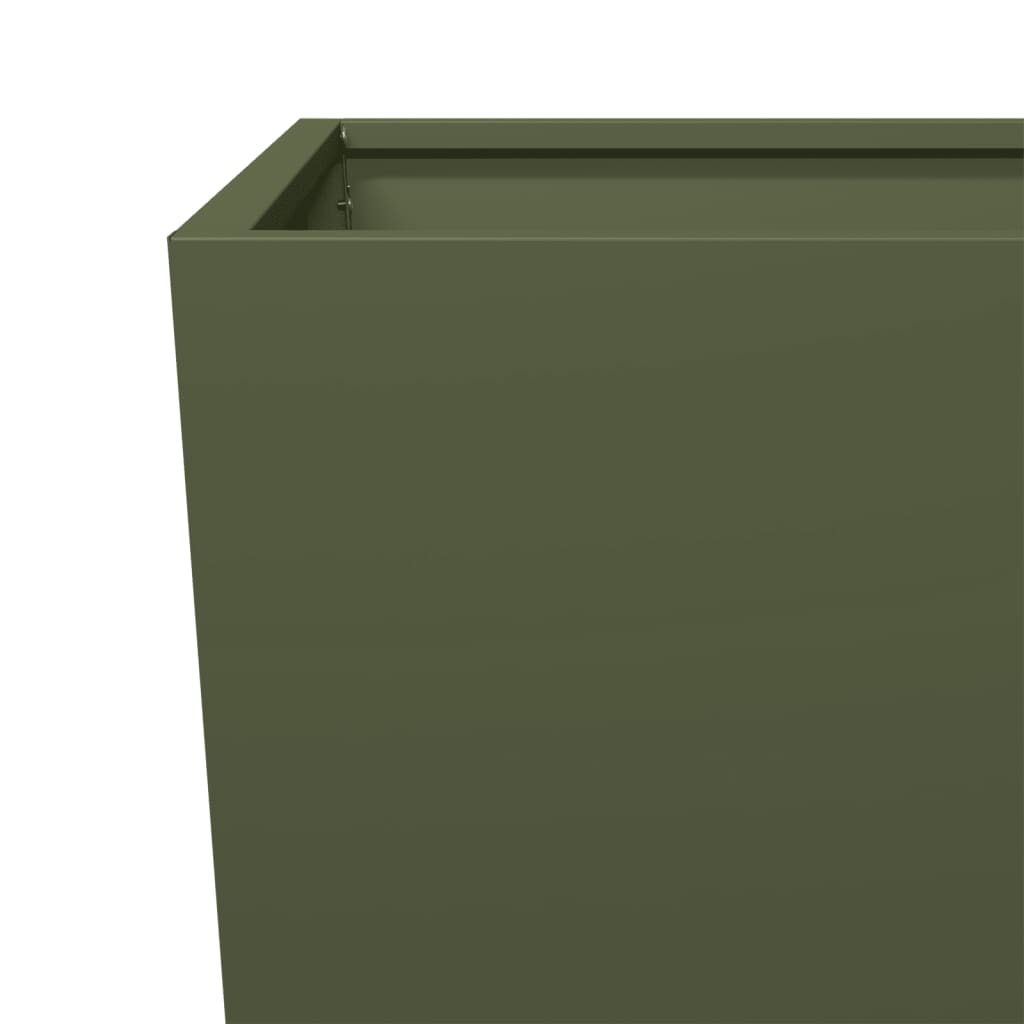 Garden Planter Olive Green Steel