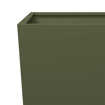 Garden Planter Olive Green Steel