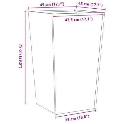 Garden Planter Olive Green Steel